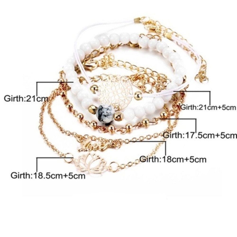 3/$30 💛 Round Stone Tassel Bracelet set - Picture 2 of 3